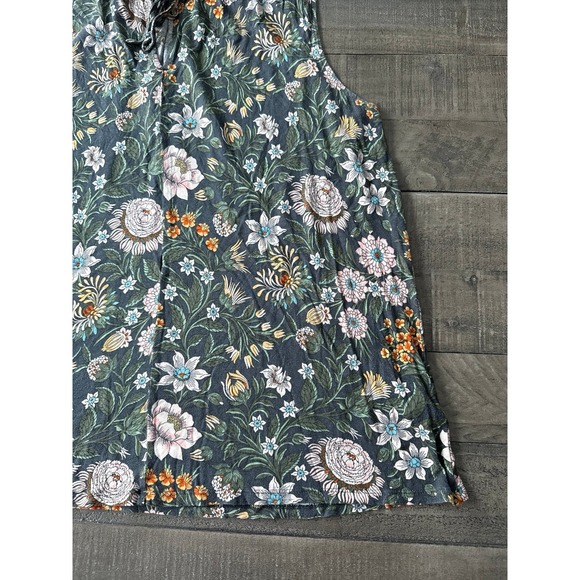 Loft women's Green floral sleeveless blouse Size XL - Picture 8 of 10